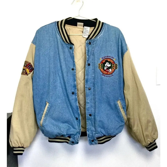 Disney Other - Vintage Disney‎ Mens Blue Mickey Mouse 1928 Varsity American Original Jacket XL